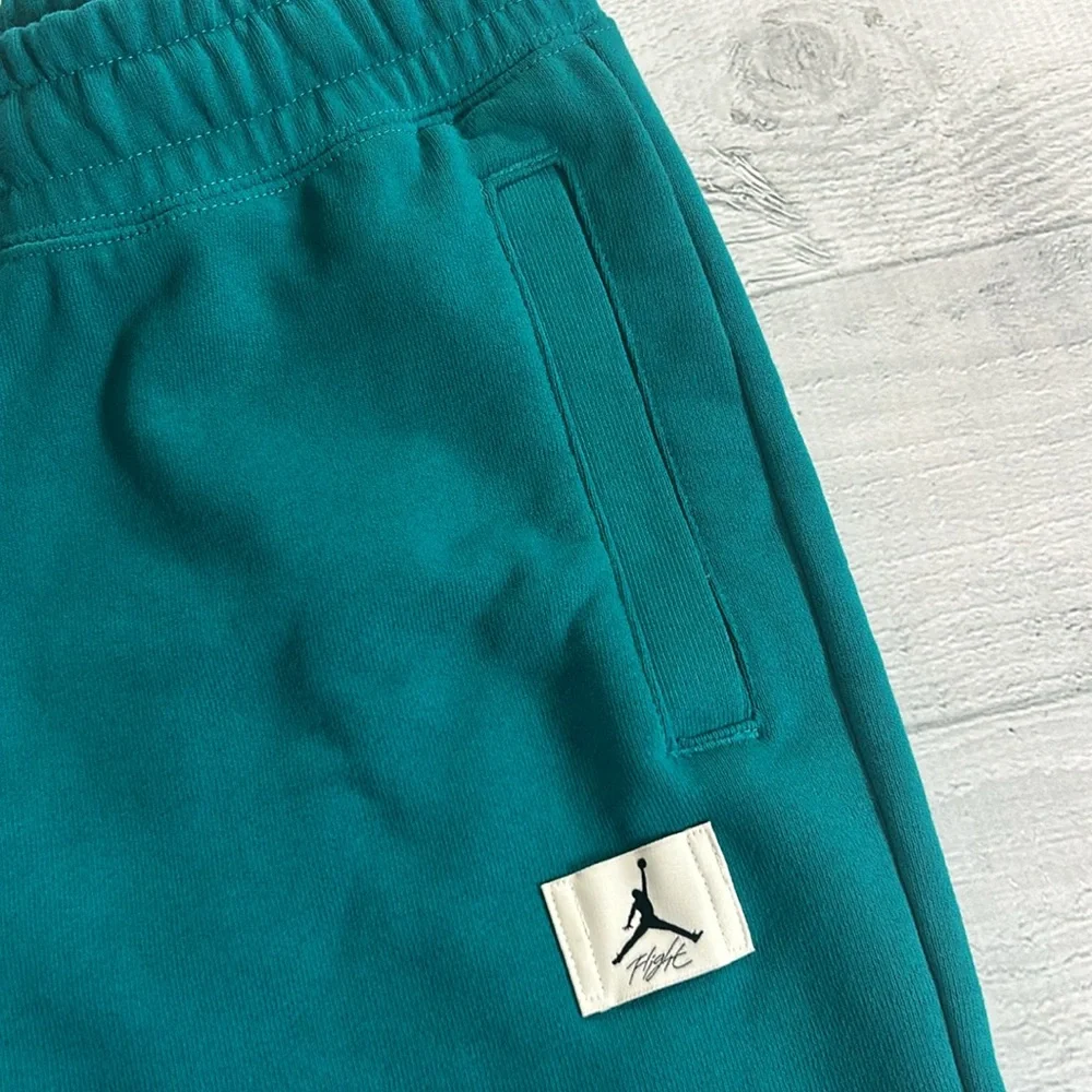 Nike Air Jordan Flight‎ Loose Fit Joggers Sweatpants Sz S Teal Jade Green
